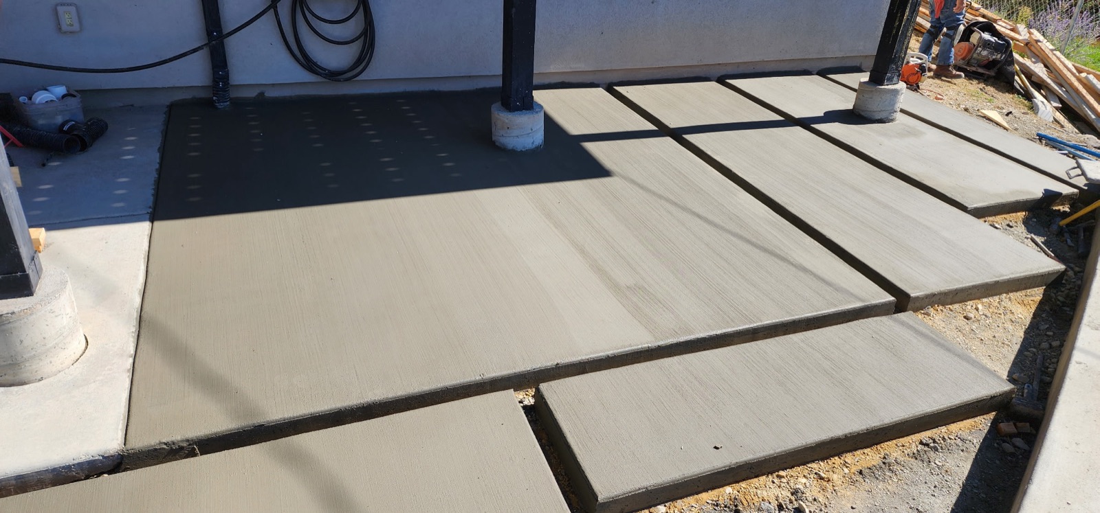 Large decorative patio installation