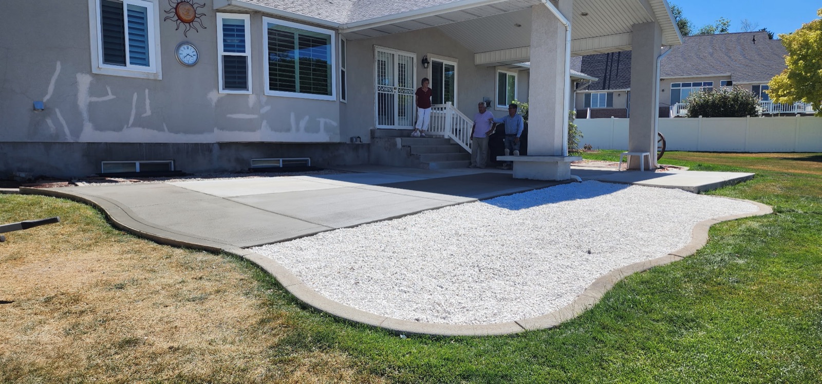 Driveway concrete pour