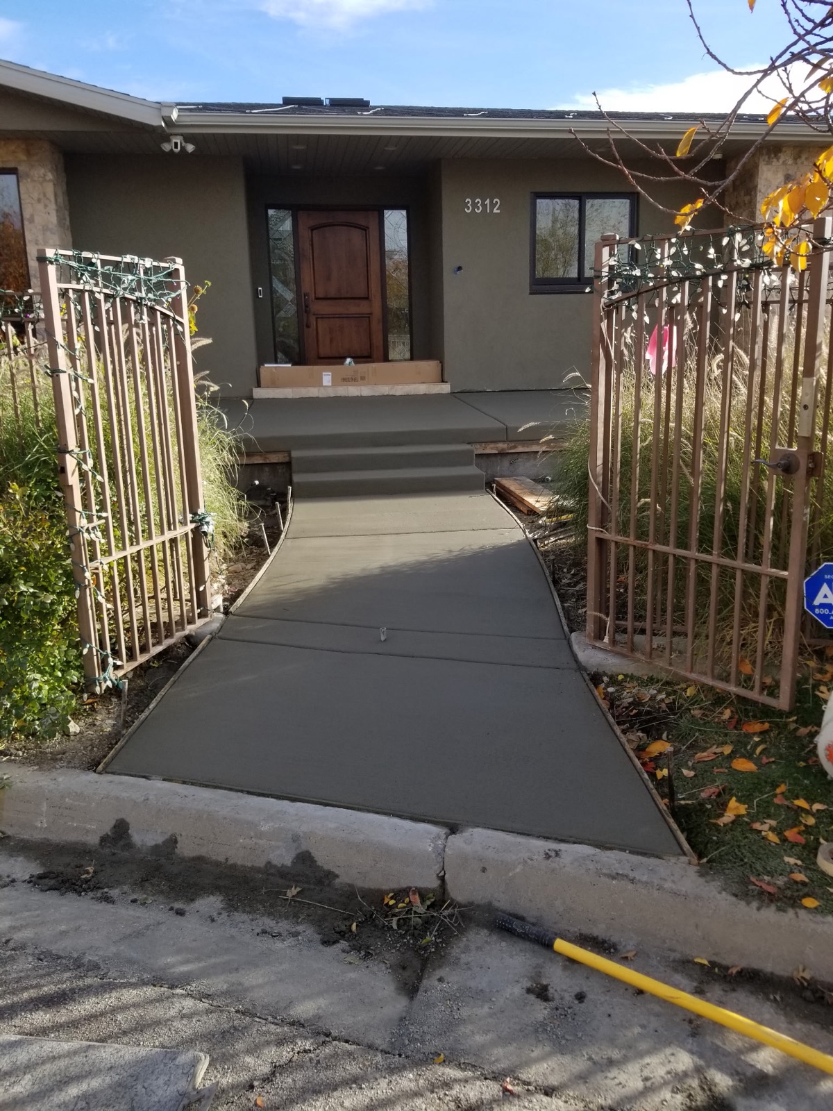 Front walkway and steps