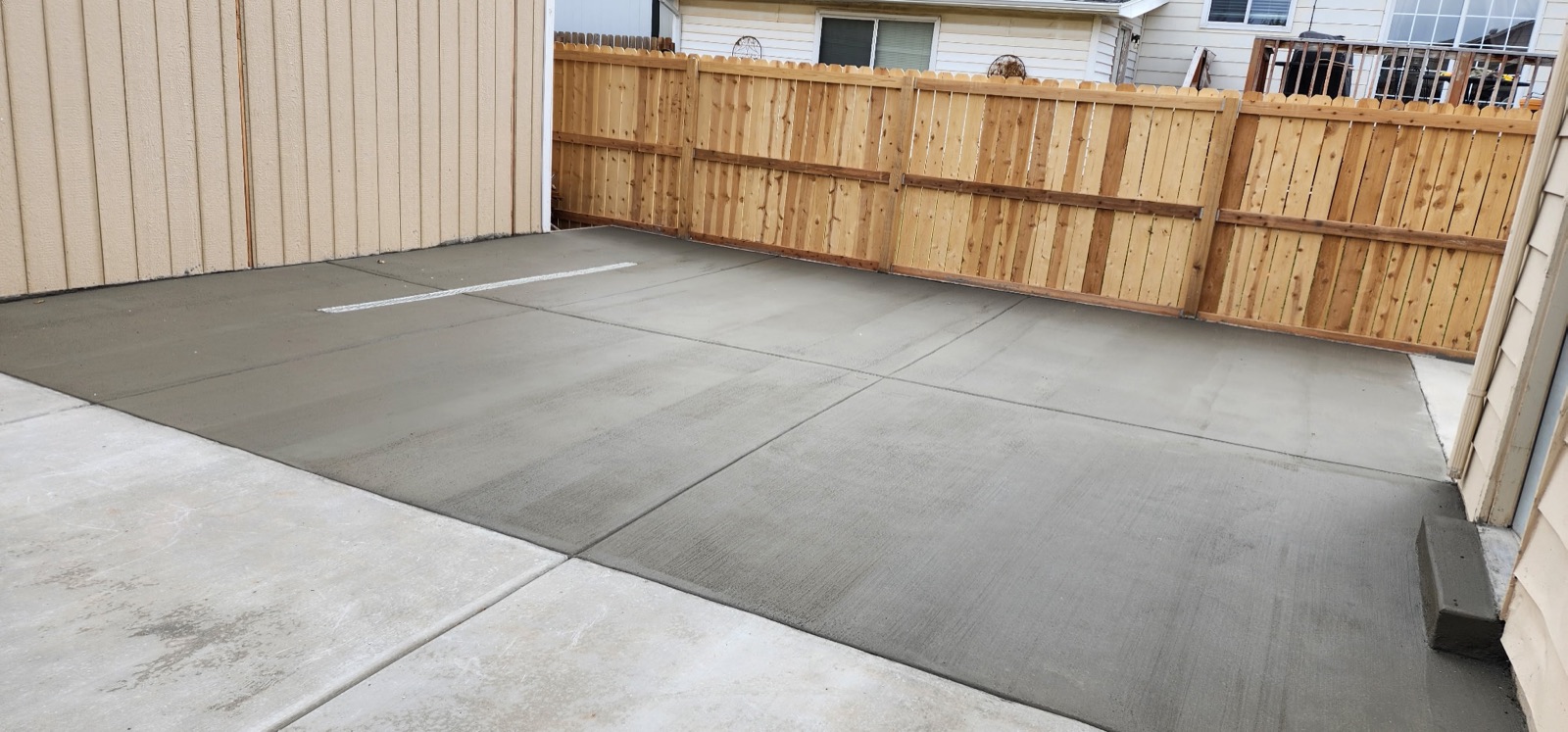 Backyard patio installation